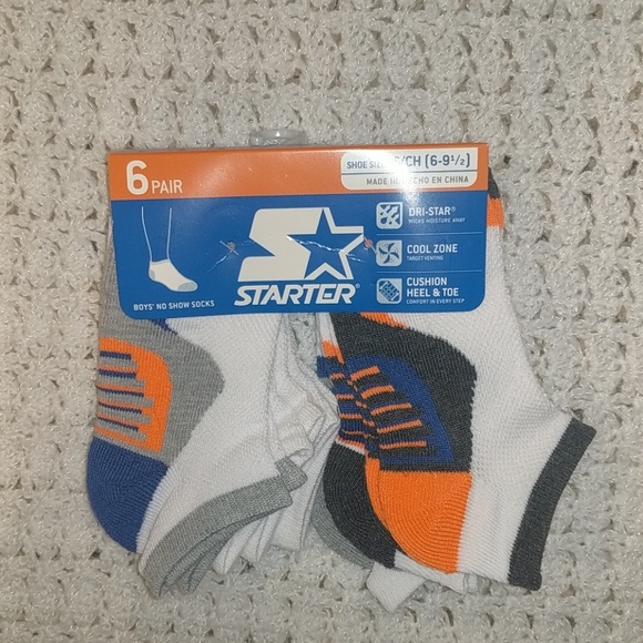 STARTER Other - Starter boys no show socks, 6pr. NWT. S(6-9.5)